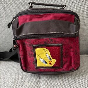 Warner Bros. Tweety Red and Brown Messenger Bag